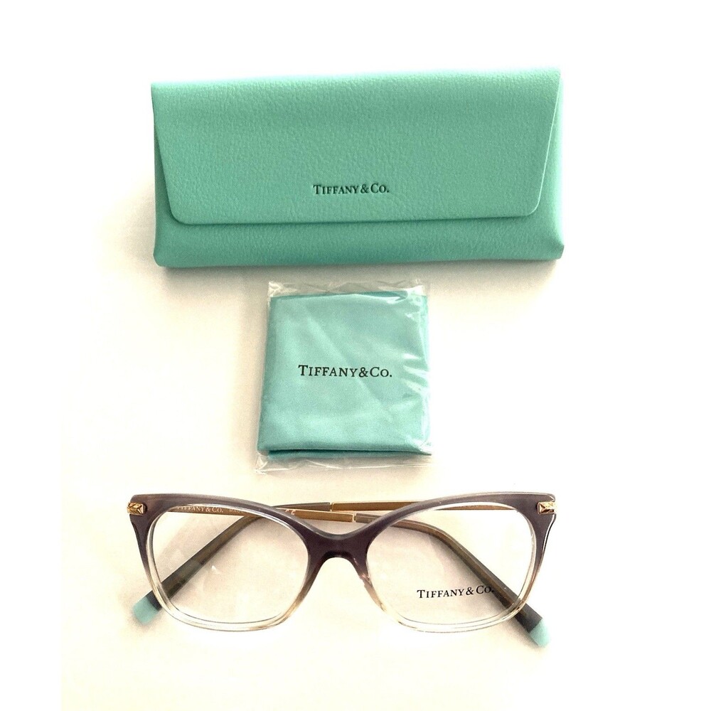 New Women’s Tiffany & Co Eyeglass Frames TF2194 8298 Gradient Gray w/Case Demo
